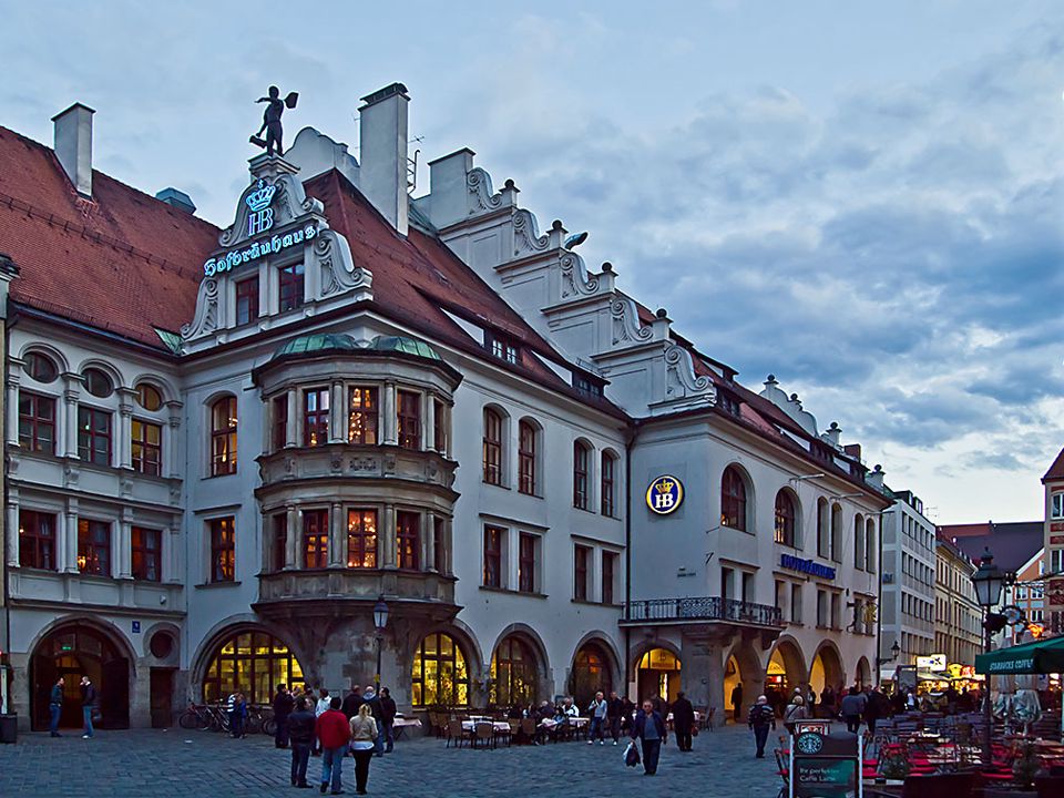 Das Hofbräuhaus am Platzl in München